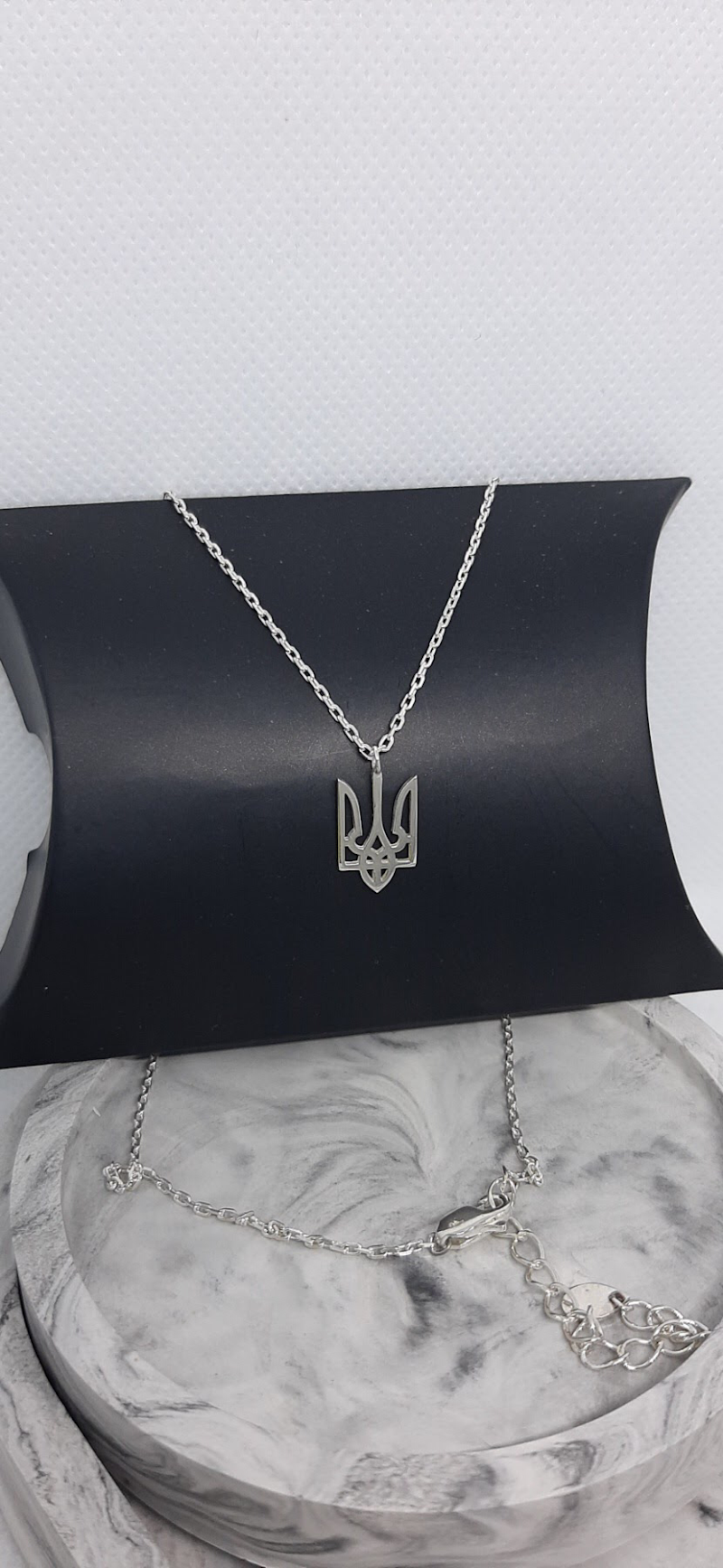 Кольє Тризуб зі срібла 925